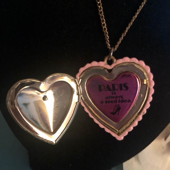 Vintage Betsey Johnson Paris Is Always A Good Idea Locket - Picture 2 of 4